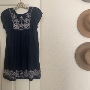 Navy Embroidered Tunic